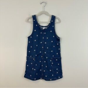 Hanna Andersson Denim Daisy Pocket Jumper Dress Size 8 Girl's